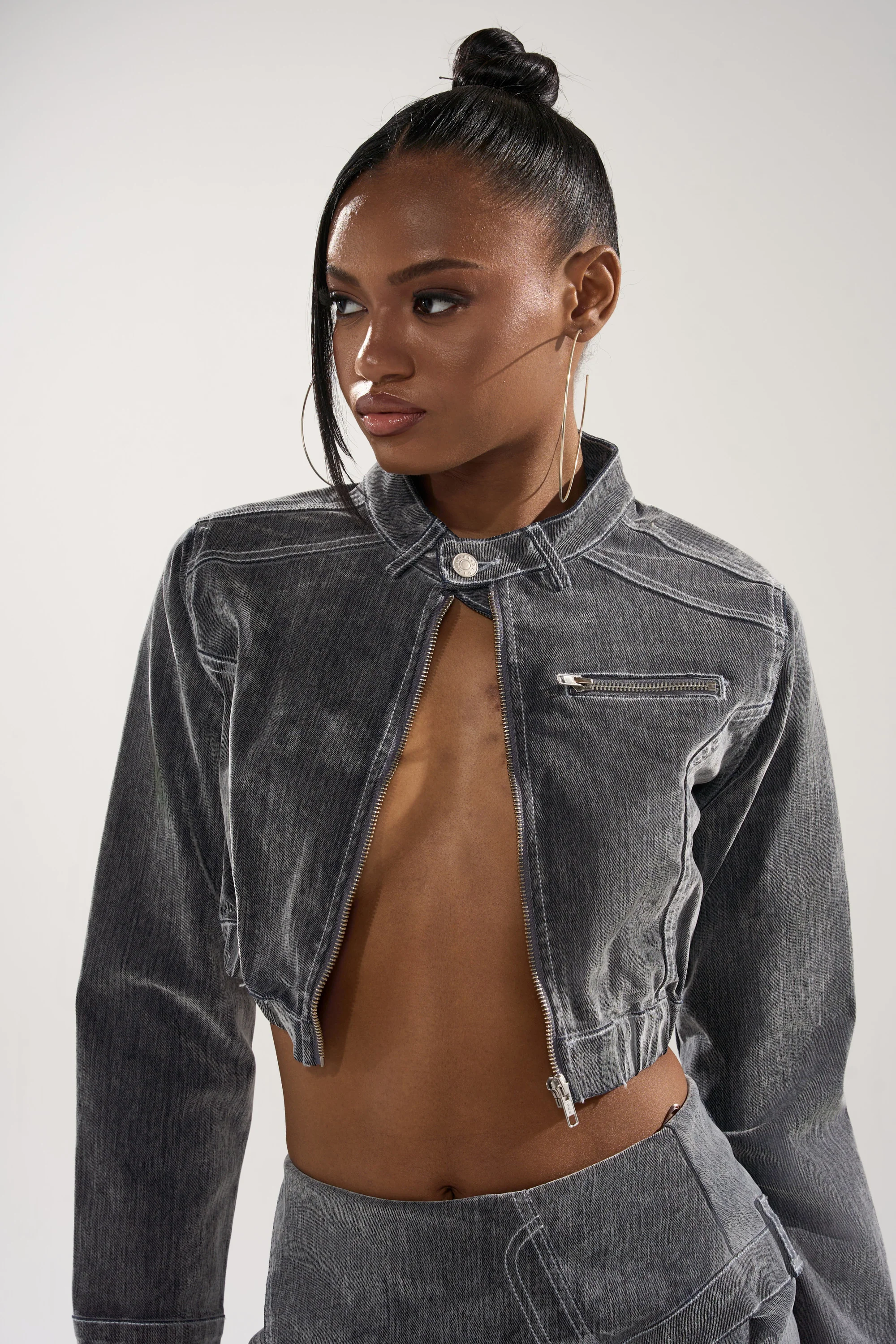 ALL FOR LOVE VELVET DENIM MOTO - Image 5