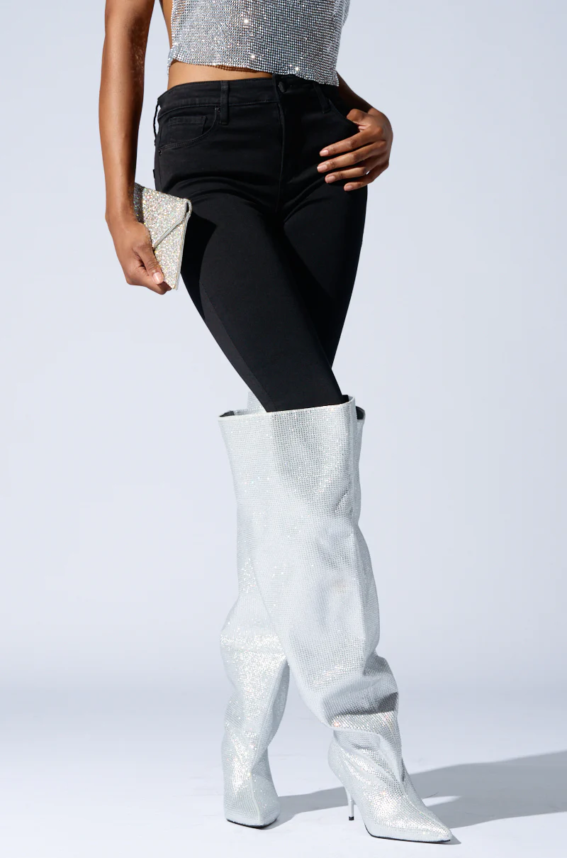 AZALEA WANG AMBY SILVER BUCKET BOOT - Image 4