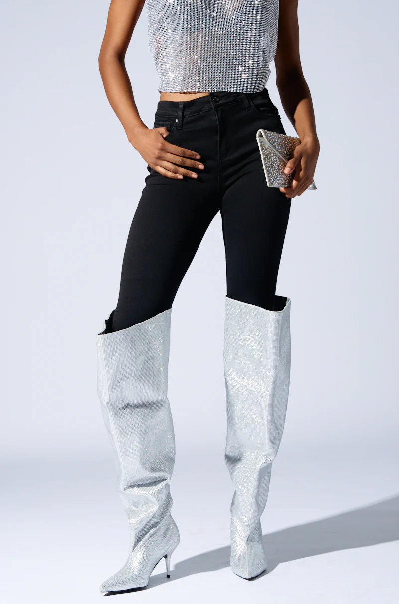 AZALEA WANG AMBY SILVER BUCKET BOOT - Image 5