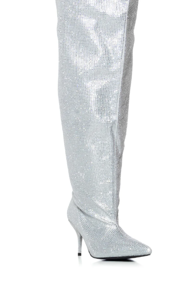 AZALEA WANG AMBY SILVER BUCKET BOOT - Image 9