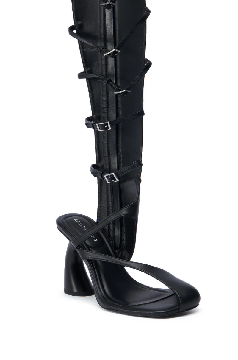 AZALEA WANG ANDRIUS BLACK GLADIATOR SANDAL - Image 6