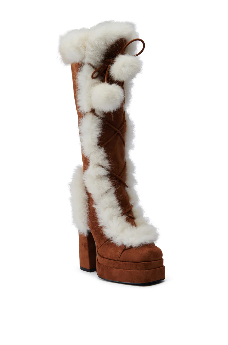 AZALEA WANG HARIBO TAN FUR BOOT - Image 3