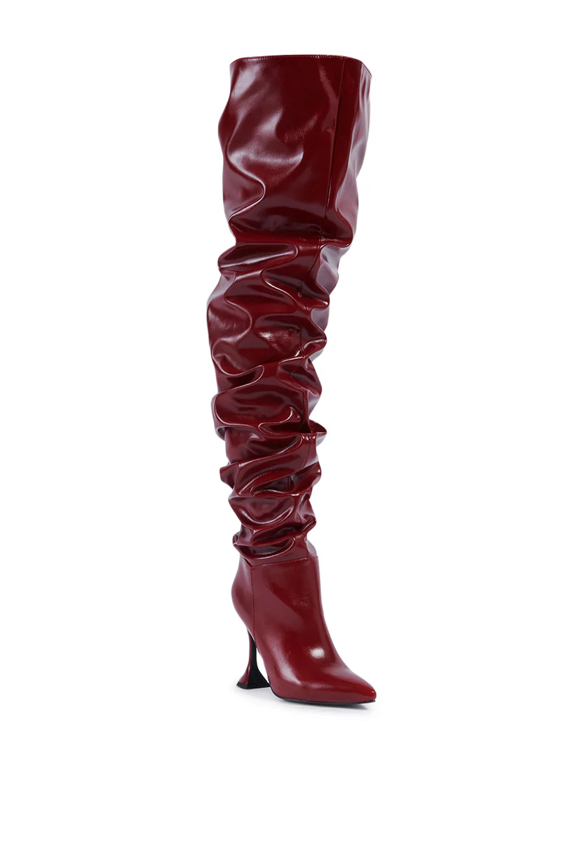 AZALEA WANG STEPHAN BURGUNDY BOOT - Image 6