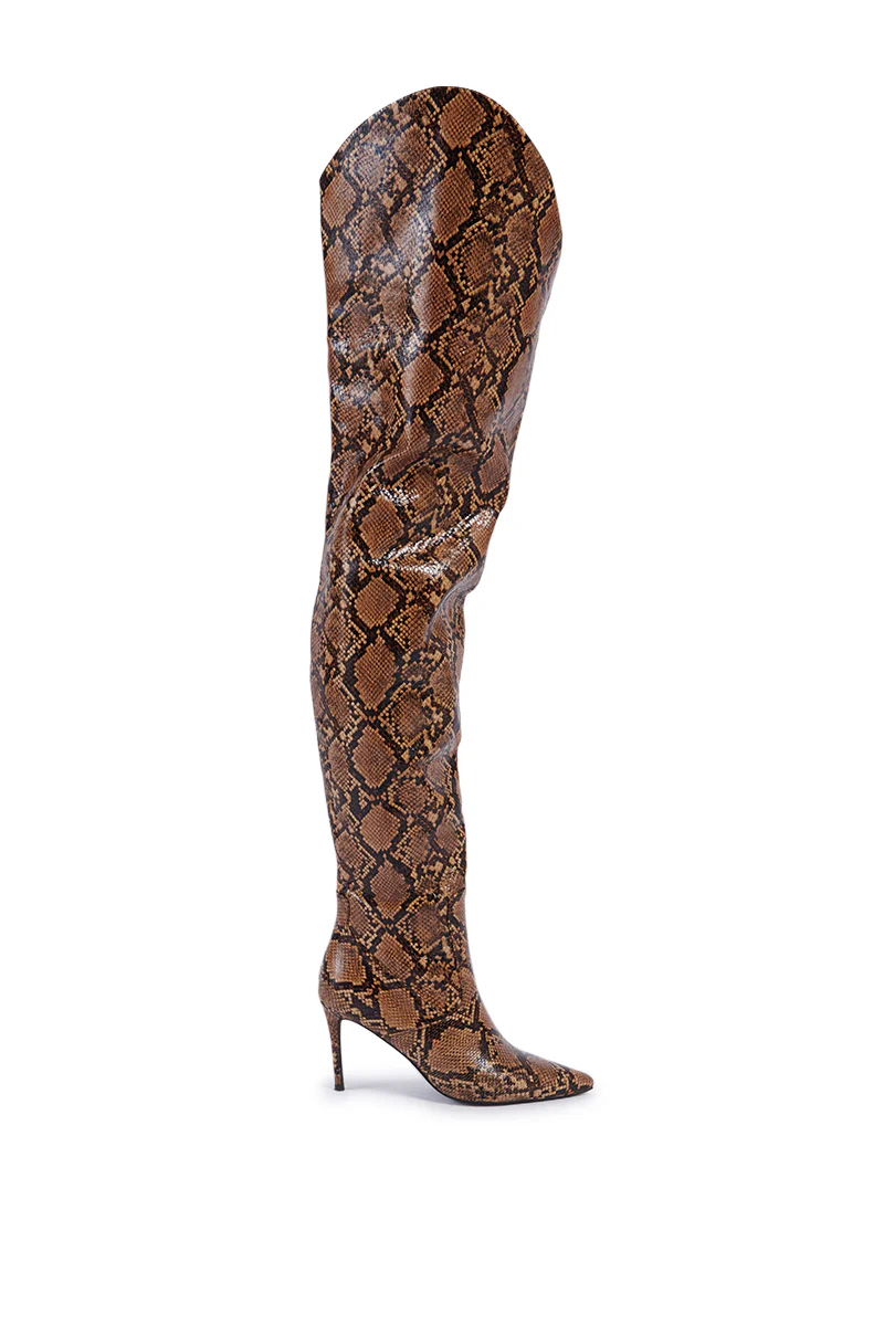 AZALEA WANG TARRANT SNAKE WESTERN TOPLINE BOOT - Image 5