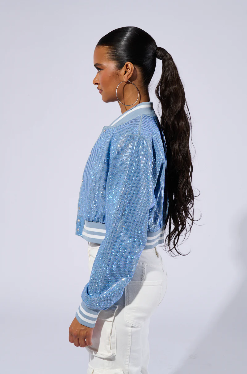 HARLEY EMBELLISHED DENIM BOMBER - Image 4
