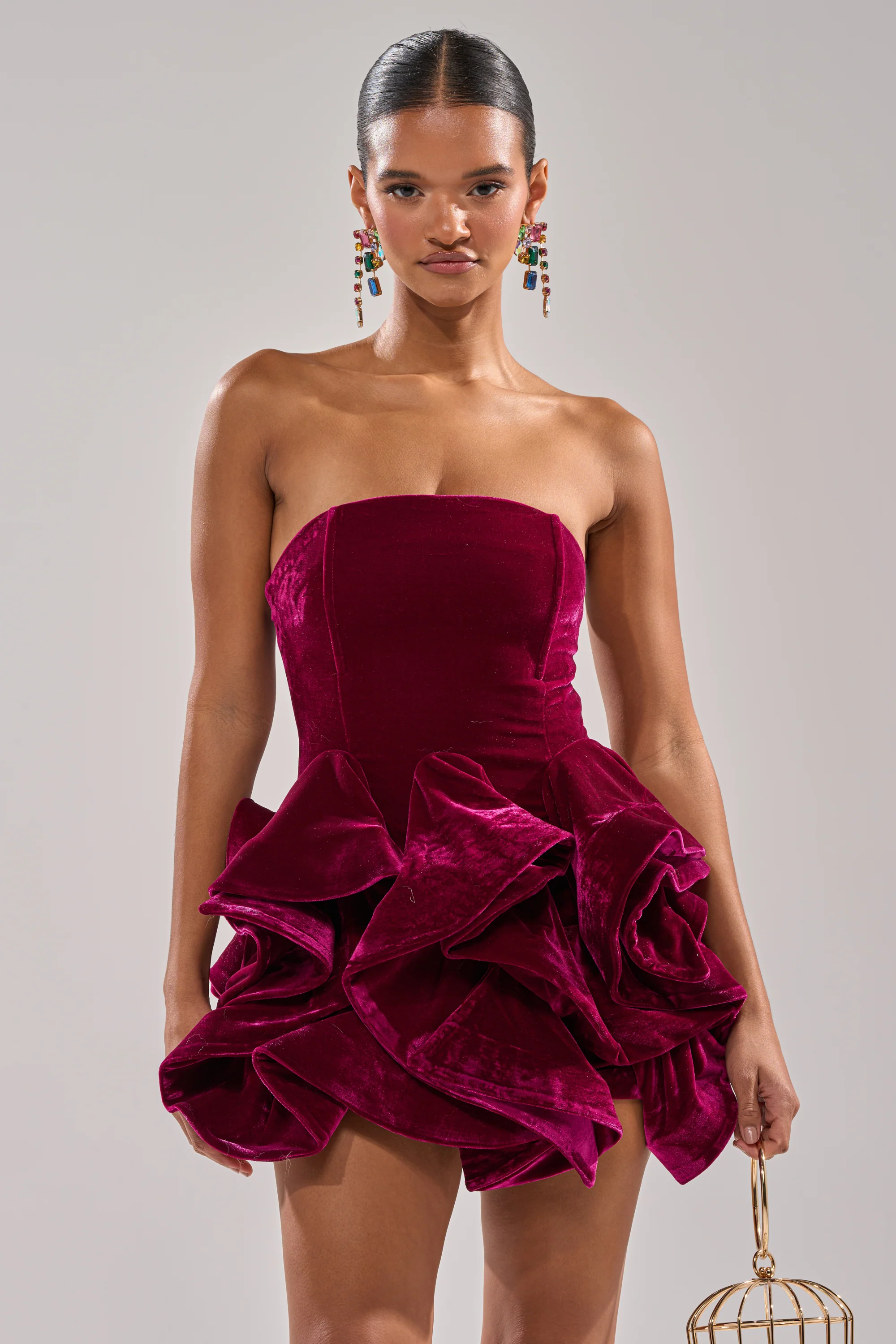 LOVE IS REAL VELVET MINI DRESS - Image 3