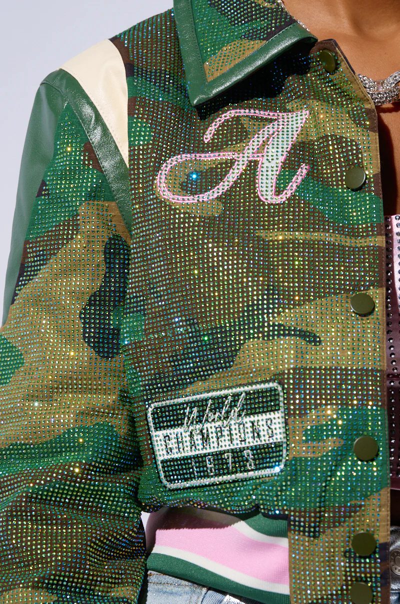 RUN FOR YOUR MONEY EMBELLISHED BOMBER - Image 8