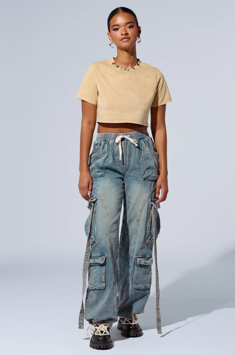 THINK ABOUT IT DENIM CARGO PANT - Image 6